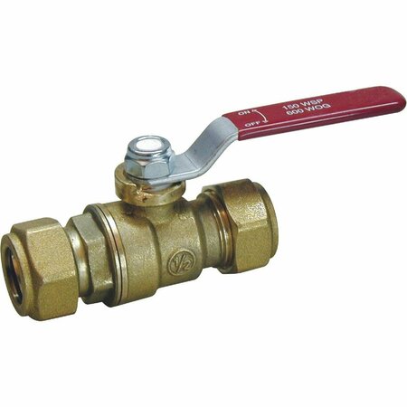 PROLINE 1/2 In. C Forged Brass Compression Ball Valve 107-023NL